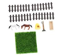 INOOMP 1 Set Giocattolo educativo per la stalla dei bambole Bambola Miniature casa Stalla per in miniatura fai da te Stalla di da gioco fantasiosa plastica Caffè
