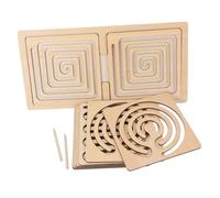 INOOMP 1 Set gioco del cervello puzzle da scrivania enigmi mentali giocattolo per il cervello dei puzzle rompicapo per adulti giocattoli puzzle Di legno Khaki