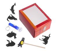INOOMP 1 Set Gioco Di Ombre Fai Finta Di Giocare Giocattoli Le Marionette Delle Ombre Giocano a Teatro Giocattolo Ombra Tradizionale Marionetta Ombra Burattino D'ombra Rosso Carta