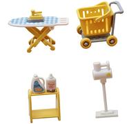 INOOMP 1 Set Mini Lavatrice Giocattolo Per Giocattolo Lavatrice Realistico Lavatrice Giocattolo Che Lavano Il Giocattolo Pulire i Giocattoli Giallo Plastica