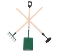 INOOMP 1 Set Strumenti di giardinaggio ornamenti mini arredamento per la casa paesaggistica grazioso mini arredamento per la casa roba paesaggistica in miniatura legno Verde