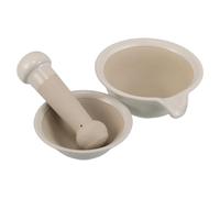 INOOMP 1 Set Tritatutto per Alimenti per Bambini: Set di ciotole in ceramica per tritare gli alimenti per bambini con bastoncino schiacciapatate - Creatore manuale per puree lisce - Forniture per