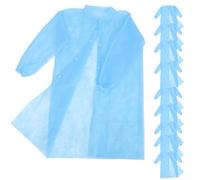 INOOMP 10 Camici da Laboratorio Monouso Non Tessuto Traspirante, Tuta Protettiva Bottoni, Taglia 3xl, Abbigliamento Monouso per Protezione del Laboratorio e Uso Industriale