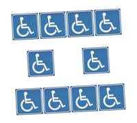 INOOMP 10 pezzi Adesivi per Disabili Accessibilità Impermeabili e Resistenti AI Graffi per e Igienici Blu Adesivi Auto e Superfici Varie