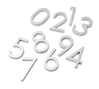INOOMP 10 Pezzi Adesivo Numero Civico in Abs Argento 6cm per Rivestire Porte Numeri Plastificati Resistente e Facile da Applicare per Uso Domestico e Uffici