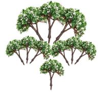 INOOMP 10 Pezzi Albero Realistico in Plastica Verde per Diorami e Modelli | Aspetto Realistico, Facile da Collocare, per Micro Paesaggi, Terreno da Guerra, Studenti di Architettura