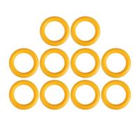 INOOMP 10 Pezzi Anelli da Lancio in Plastica Gialli 16cm, Gioco All'aperto che Promuove la Coordinazione Occhio-mano, per Attività Ricreative