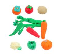 INOOMP 10 Pezzi di frutta e verdura mini figurine di verdure Cibo per miniature di case delle bambole arredamento vegetale mini figure argilla polimerica Orange