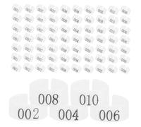 INOOMP 100 Pezzi cavigliera di Piccione identificazione Formazione Bande numerato Gambe Fasce per piccioni, Anelli per Cosce di pollame Anello di Piccione pp Bianca