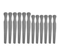 INOOMP 12 Pezzi Abbassalingua in Acciaio Inossidabile Argento, senza Bave e Pulito, Strumenti Pratici per Cura Orale a Casa e Cliniche Professionali