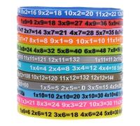 INOOMP 12 pezzi Braccialetti in Silicone Multiplication Tables Colorati per Studenti da Fasce Elastiche da Polso Educative e Divertenti per Feste Tema e Carnevale