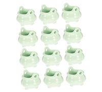 INOOMP 12 Pezzi Giocattoli caldaie piccolo arredamento di halloween calderone delle streghe DEVIZIONE DI HALLOWEEN CINETTO Miniature di Halloween miniature per l'artigianato plastica