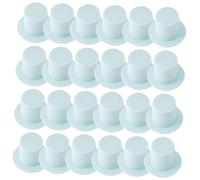 INOOMP 120 Pezzi Gioielli Per Cappelli Da Clown Mini Cappello a Cilindro Minuscolo Decorazione Cappello a Cilindro in Feltro Superiore Caps Sentito Sky-blue Resina