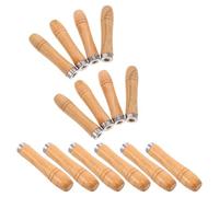 INOOMP 14 pezzi Forchette Barbecue Manici in Legno Ergonomici Antiscivolo e Resistenti al Calore per Spiedo Foro 4 mm per Barbecue e Picnic all'Aperto