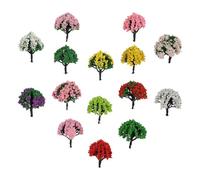 INOOMP 15 Alberi Modello in Plastica 6cm Mini Alberi Paesaggistici Fai da Te per Architettura e Decorazioni Realistici per Modellismo e Micro Paesaggi
