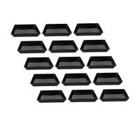 INOOMP 15 Pezzi Sottovasi Quadrati in Plastica per Piante Vassoi Spessi per Suculente e Bonsai Resistente agli Agenti Atmosferici Base per Fioriere da Balcone e