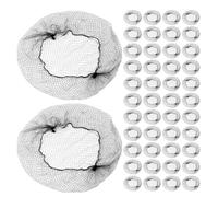 INOOMP 150 pezzi di retina per capelli invisibile nera, copri chignon in rete elastica, porta chignon traspirante riutilizzabile per ginnastica, balletto, spettacoli, cosplay, ballo di fine anno,