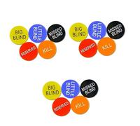 INOOMP 15pezzi Pulsanti Da Poker Little Blind Missed Blind Kill e Reserved Accessori Per Giochi Di Poker e Per Serate Di Gioco e Competizioni