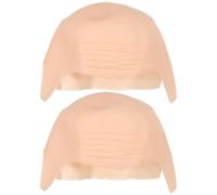 INOOMP 2 cappelli per testa calva, parrucche per cosplay, cappelli per Halloween, in gomma per costumi di donne, uomini e adulti, color carne