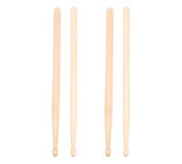 INOOMP 2 Paia Bacchette per Batteria in Acero, Bacchette da Palco in Legno, Resistenti, 295x14mm, per Esercizi e Concerti, Accessori per Percussioni