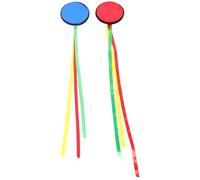 INOOMP 2 Pezzi di Disco Volante in Spugna: Giocattoli da Lancio per Bambini all'aperto con Nastro per attività familiari, Giochi Sportivi - Disco Volante colorato per Bambini