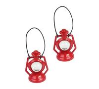 INOOMP 2 Pezzi di lampada a cherosene lanterne in miniatura per casa delle bambole Decorazione della casa delle bambole Accessori per la casa delle bambole lega