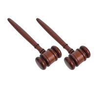 INOOMP 2 Pezzi Martello da Tribunale in Legno Finitura Liscia e Design Ergonomico per Magistrati e Avvocati in Aula di Tribunale