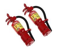 INOOMP 2 Pezzi mini estintore di estintore in miniatura piccolo incendio nella casa delle bambole estintori accessori di scena arredamento della casa in miniatura lega