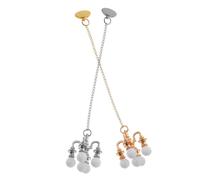 INOOMP 2 Pezzi Mini lampadario mini plafoniera in miniatura lampada di sostegno lampada di simulazione in miniatura minuscola lampada da casa ornamento per mobili plastica