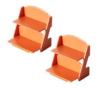 INOOMP 2 Pezzi Mini Mobili Da Fiore Scaffale Espositivo Decorazione in Miniatura Mini Ripiano in Plastica Mini Scaffale Del Display Mini Ornamento Per Mensole Pp Arancia