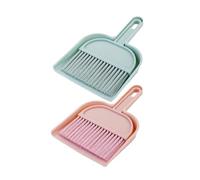 INOOMP 2 pezzi Mini Scopa e da Tavolo Ergonomico per Animali Domestici Spazzola Compatta per Pulizia Scrivanie e Aree Pet Design Salvaspazio con Manico Confortevole