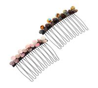 INOOMP 2 Pezzi Pettini per Chioma Fiore in Metallo e Acetato, Accessori per Chioma Eleganti Impugnatura Confortevole e Design Minimalista, per Matrimoni e Occasioni Speciali
