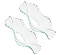 INOOMP 2 Pezzi Piattino in Vetro Trasparente a Coste per Protezione Cera, Portacandele Elegante Funzione Antigoccia, per Spa e Uso Domestico