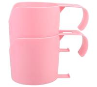 INOOMP 2 Pezzi Portabicchieri Piscina Plastica Rosa Supporto Bevande Anti-ribaltamento per Piscine Fuori Terra Porta Tazze e Bottiglie Stabile per Bevande Estive