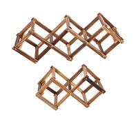 INOOMP 2 Pezzi Portabottiglie Vino Pieghevoli in Cantinetta per Cucina e Bar Scaffale Bottiglie per Bottiglie Organizer Decorativo e Compatto per Vino