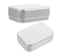 INOOMP 2 pezzi Portasapone da Viaggio in Metallo con e Contenitore Quadrato in Alluminio per Bagno Cucina e Esterni Facile da e Trasportare