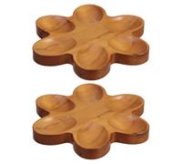 INOOMP 2 Pezzi Portauova in Legno Elegante e Rustico per Cucina, Vassoio Portauova Compatto e Robusto che Mantiene le Uova Separate per Un'organizzazione Efficiente e Facile Accesso