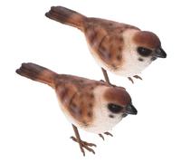 INOOMP 2 pezzi Statua Artificiale Sparviero Decorazione Realistica per Giardino e Scrivania Figurine in Plastica Leggera con Base per Balcone e Casa