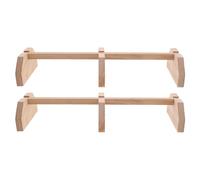 INOOMP 2 Pezzi Supporto Riduce e Legno Scala la Beige per Pulcini in Sagomata Posarsi , Design Autoportante che Favorisce Posizione Naturale Rischio di Infortuni Nelle Gabbie per