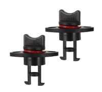 INOOMP 2 Pezzi Tappo di Scarico Kayak, Scupper Drain Plug in Nylon Nero, Design Filettato, Blocco dell'Acqua, per Canoa e Gommone, Pesca