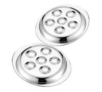 INOOMP 2 pezzi Teglie in Acciaio Inossidabile per Forno con Design Uova Pirofila Resistente al Calore per Cucinare Lumache Escargot e Mare Capacità per Uso in Cucina e Ristorante