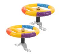 INOOMP 2 Pezzi volante di un'auto giocattolo ruota oscillante timone con macchine per auto accessori auto giocattolo del volante dell'auto oscillanti rotondi plastica