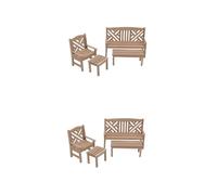 INOOMP 2 Set Di Mini Mobili Mini Sedia Da Giardino Per Esterni In Miniatura Da Giardino Sedie Sedia Da Esterno Mobili Per Casa In Miniatura Mini Mobili Da Giardino Tavolo In