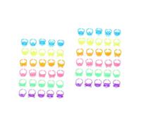 INOOMP 2 Set Giocattoli Ad Anello Di Plastica Compleanno Per Mignolo Piccoli Accessori Anelli Da Gioco in Plastica Anelli Di Favore Di Partito Colore Casuale 100 Pezzi * 2