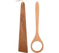 INOOMP 2 spatole di legno per impastare il pane e bastoncini per mescolare il lievito madre, strumento per mescolare l'impasto della pizza da 30 cm, accessorio per la cottura fatto a mano
