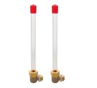 INOOMP 2 tubi indicatori di livello del liquido, in acrilico, per serbatoio | Indicatore di livello dell'acqua per caldaia trasparente da 20 cm, ricambio per il monitoraggio industriale dei liquidi,