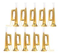 INOOMP 20 Pezzi Corno D'oro Casse Audio Falsi Giocattoli Di Tromba Piccoli Giocattoli a Tromba Trumpet Giocattolo Dei Tromba Musicale Giocattolo Golden Plastica