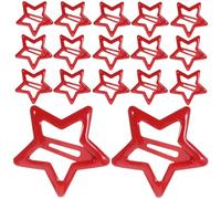 INOOMP 20 Pezzi Fermagli per Chioma a Scatto in Metallo Rosso, Mollettine Piccole a Forma di Stella per Ragazze e Donne, Accessori Chioma per Feste e Occasioni Speciali