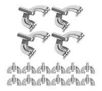 INOOMP 20 Pezzi Ganci e Artigli per Grancassa Kit Hardware Batteria Accessori Percussioni per Montaggio Rapido in Palco e Studio