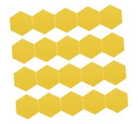 INOOMP 20 pezzi Pannelli Fonoassorbenti Esagonali in Giallo Bacheca Memo Decorativa e Funzionale per Pareti Riduzione Rumore Alta Densità Display Foto e Appunti e Ufficio
